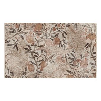 My Magic Carpet Eden Floral Brown Area or Runner Rug