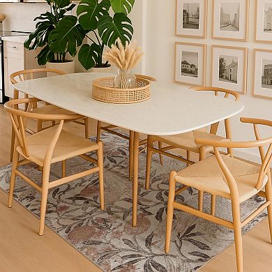 My Magic Carpet Eden Floral Brown Area or Runner Rug