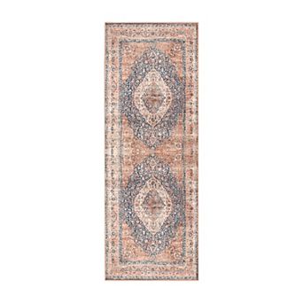 My Magic Carpet Isabel Vintage Coral Area or Runner Rug