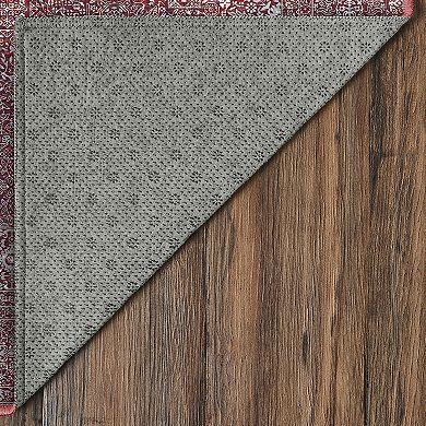 My Magic Carpet Tabriz Mirage Burgundy Area or Runner Rug