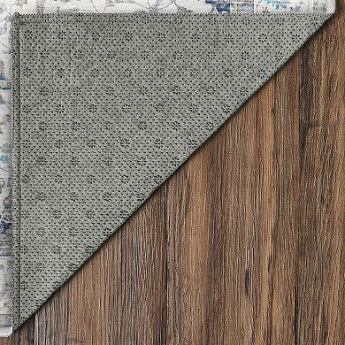 My Magic Carpet Vespera Medallion Silver Area or Runner Rug