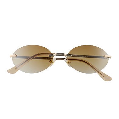 Women's Cali Blue Metal Oval Sunglasses