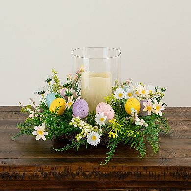 nearly natural 8 in. Artificial Easter Candle Holder Arrangement