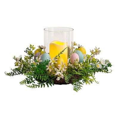 nearly natural 8 in. Artificial Easter Candle Holder Arrangement