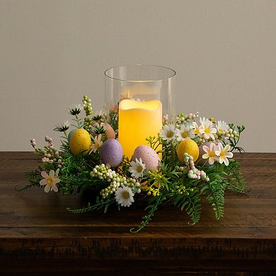 nearly natural 8 in. Artificial Easter Candle Holder Arrangement