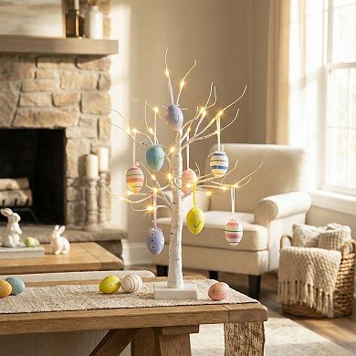 nearly natural 2-ft. Pre-Lit Artificial Easter Twig Tree with Egg Ornaments & LED Lights
