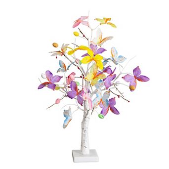 nearly natural 2-ft. Pre-Lit Artificial Butterfly Twig Tree with 24 LED Lights