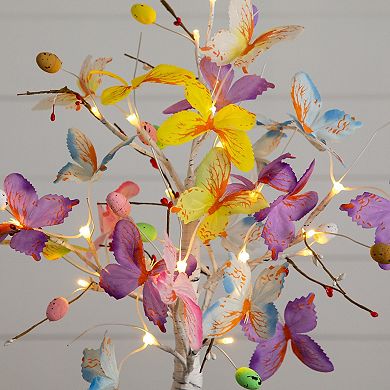 nearly natural 2-ft. Pre-Lit Artificial Butterfly Twig Tree with 24 LED Lights