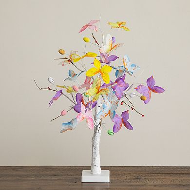 nearly natural 2-ft. Pre-Lit Artificial Butterfly Twig Tree with 24 LED Lights