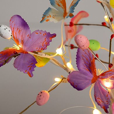 nearly natural 2-ft. Pre-Lit Artificial Butterfly Twig Tree with 24 LED Lights