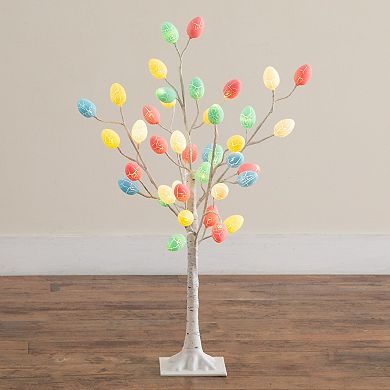 nearly natural 3-ft. LED Artificial Easter Twig Tree with Egg Ornaments