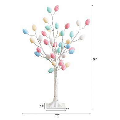 nearly natural 3-ft. LED Artificial Easter Twig Tree with Egg Ornaments