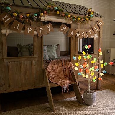 nearly natural 3-ft. LED Artificial Easter Twig Tree with Egg Ornaments