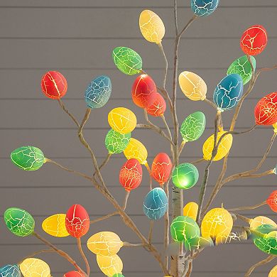 nearly natural 4-ft. LED Artificial Easter Twig Tree with Egg Ornaments