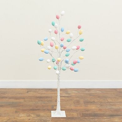nearly natural 4-ft. LED Artificial Easter Twig Tree with Egg Ornaments