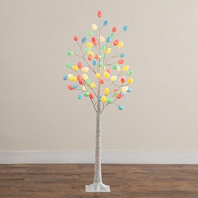 nearly natural 5-ft. LED Artificial Easter Twig Tree with Egg Ornaments