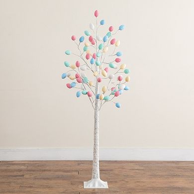 nearly natural 5-ft. LED Artificial Easter Twig Tree with Egg Ornaments