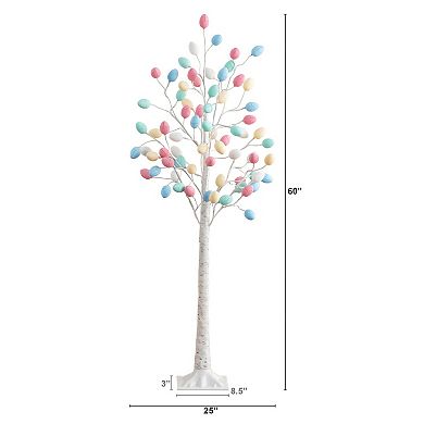 nearly natural 5-ft. LED Artificial Easter Twig Tree with Egg Ornaments