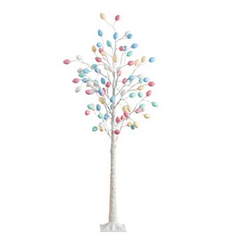 nearly natural 6-ft. LED Artificial Easter Twig Tree with Egg Ornaments