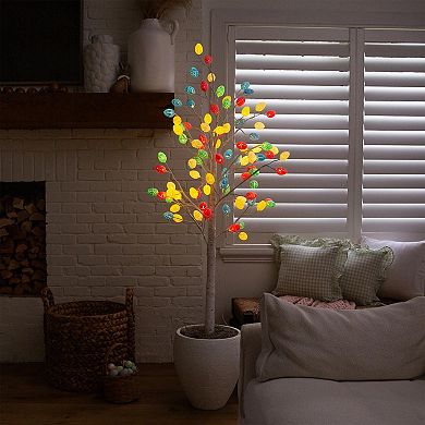 nearly natural 6-ft. LED Artificial Easter Twig Tree with Egg Ornaments