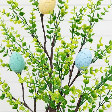 nearly natural 2-ft. Pre-Lit Artificial Easter Egg Twig Tree with 24 LED Lights