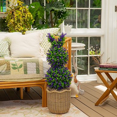 nearly natural 31-Inch UV Resistant Artificial Easter Bunny Shaped Topiary