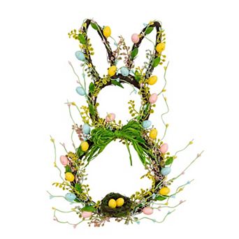 nearly natural 22-Inch Artificial Easter Bunny Shaped Wreath