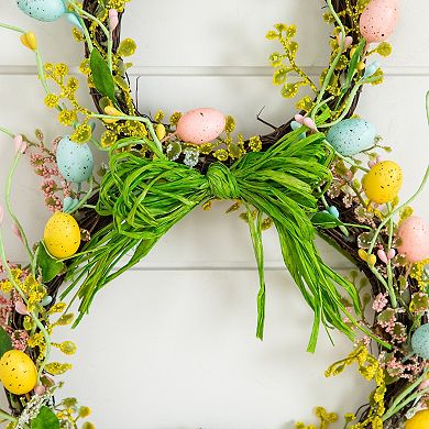 nearly natural 22-Inch Artificial Easter Bunny Shaped Wreath