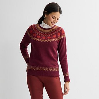 Women's Croft & Barrow® Harvest Motif Sweater