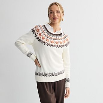 Women's Croft & Barrow® Harvest Motif Sweater