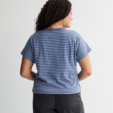 Juniors' Plus Size SO® Perfect Striped Tee
