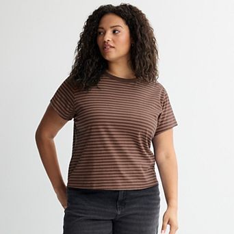Juniors' Plus Size SO® Perfect Striped Tee