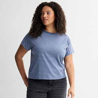 Juniors' Plus Size SO® Perfect Striped Tee