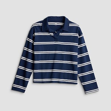 Juniors' SO® Relaxed Long Sleeve Polo