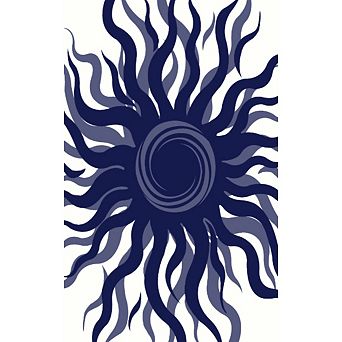 Fashionwu Modern Reversible Abstract Outdoor Stain Resistant Garden Decor UV Resistant Area Rug