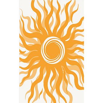 Fashionwu Modern Reversible Abstract Outdoor Stain Resistant Garden Decor UV Resistant Area Rug