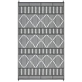 Fashionwu Geometry Washable Plastic Retro Garden Decor Outdoor Bordered Area Rugs for Camping Beach