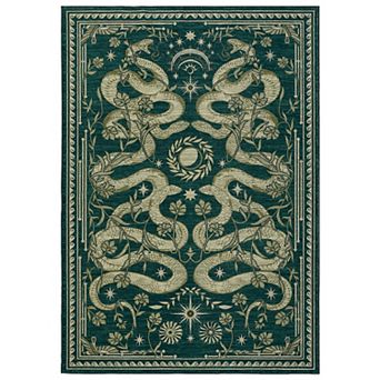 Washable Area Rug Snake Style Rug for Living Room Non-Slip Non Shedding Indoor Carpet, Soft Cover