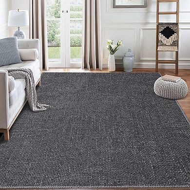 Modern Washable Low-Pile Rug Non-Slip Backing, Foldable Thin Carpet for Living Room Bedroom