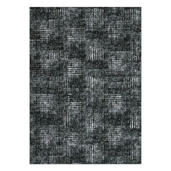 Modern Washable Rugs - Stain-Resistant Checkered Abstract Large Carpet, Non-Slip Backing