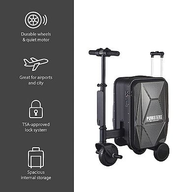 Smart Travel Set: Electric Luggage, Purtag Tracker & Memory Foam Pillow
