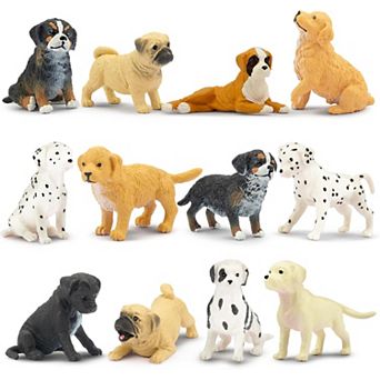 Puppy figurine toy set
