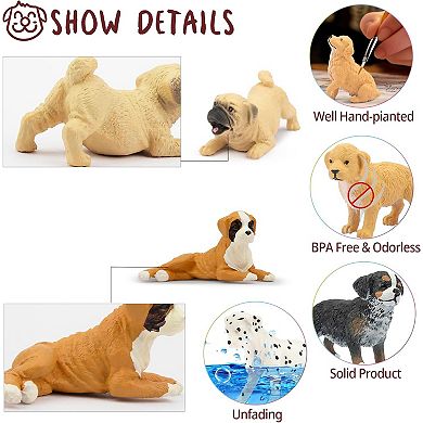 Puppy figurine toy set