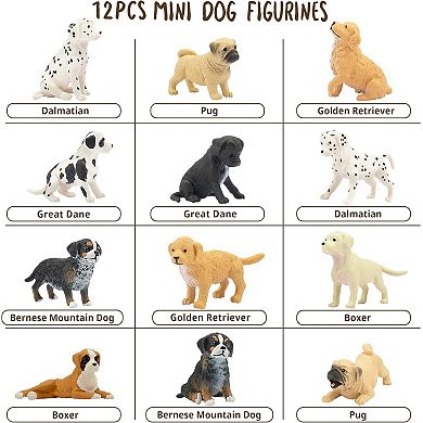 Puppy figurine toy set