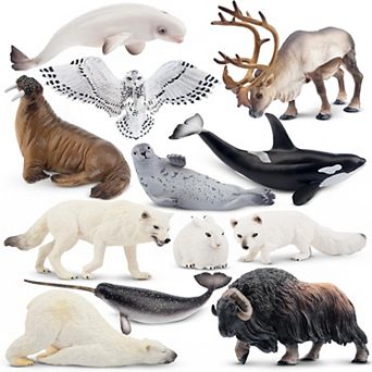 Arctic animal toy set