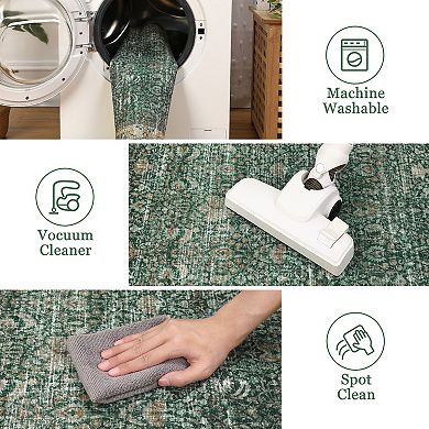 Vintage Floral Print Indoor Area Rugs