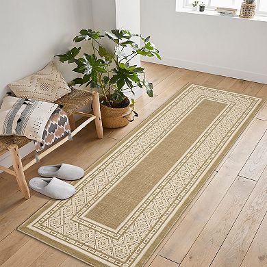 Vintage Patterned Non Slip Area Rugs Easy Clean