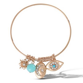 JS Jessica Simpson Turquoise Evil Eye Bracelet
