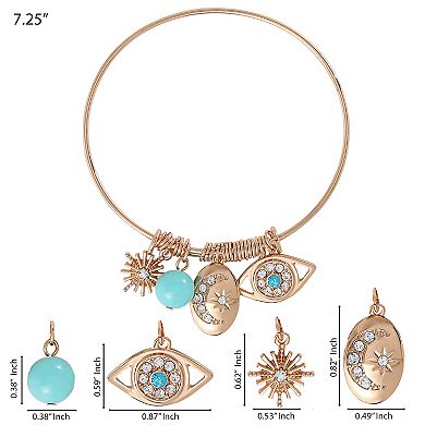 JS Jessica Simpson Turquoise Evil Eye Bracelet