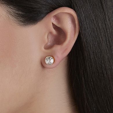 JS Jessica Simpson Rhinestone Hoop & Stud Earring Set of 3